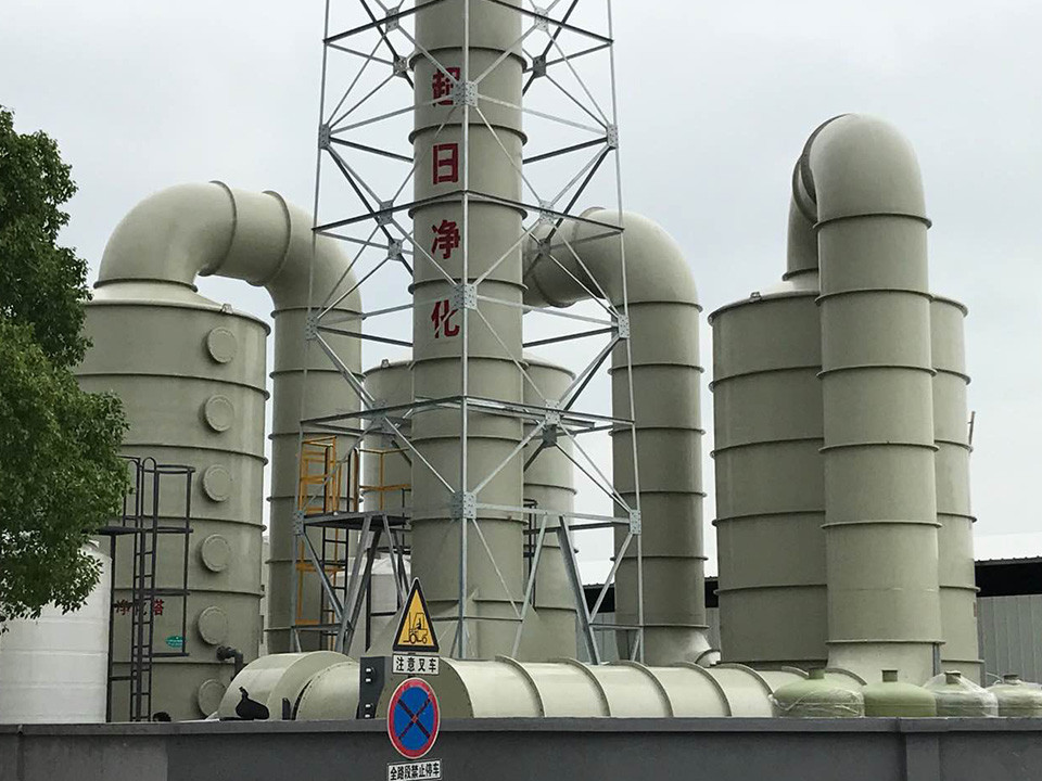 Nitrogen oxide exhaust gas purification tower